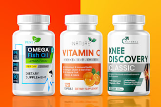 do product label design, label design and supplement bottle label design
