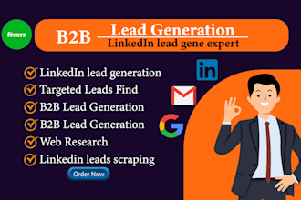 do targeted b2b lead generation, prospect list, linkedin and email list building