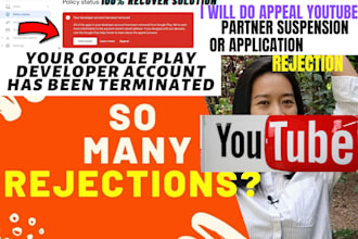 do expert appeal youtube partner program suspension or application rejection
