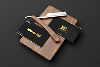 build barber business card