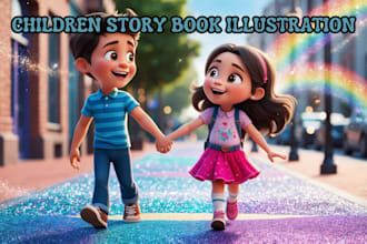do lovely children story book illustration children story book illustration