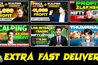 design attractive youtube thumbnail in 12hrs