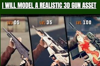 do 3d gun model, grenade model, games guns, 3d weapons for games, fivem weapon
