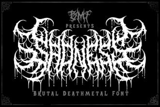 create death, black metal, grindcore, hardcore band logo