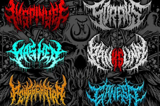 design a brutal death metal logo