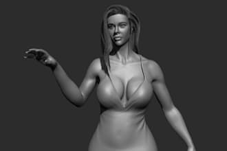 model 3d sculpting,anime sculpt,3d action figure, resin figure, 3d printable stl