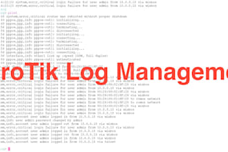 mikrotik pppoe log management