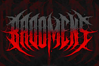 draw heavy metal, black metal, death metal font band logo