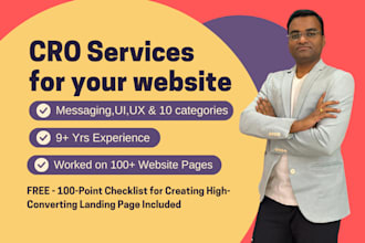 provide a cro audit of your website home page to boost conversions