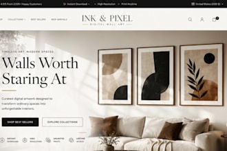 design etsy pod store digital art website wall art store etsy shop pod website