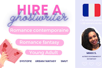 ghostwrite your romance story in french