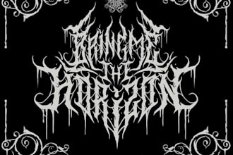 draw a death metal logo