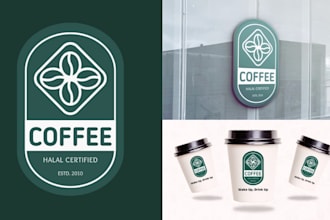 design coffee shop, restaurant logo and branding