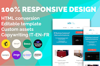 create your email newsletter in HTML mailchimp brevo etc