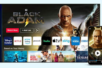 develop smart tv app, netflix style, iptv, ibo player clone with subscription