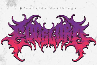 create amazing metal font and various font logo style