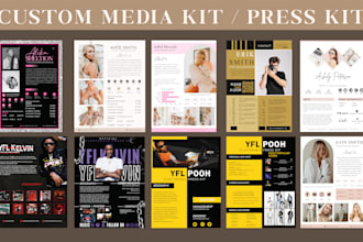 design press kit, media kit, one sheet, epk for brand, artist, influencer