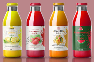 do label, logo for whiskey, gin, vodka, beer, can, water, mockup and beverage,