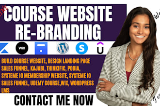 rebrand wix, wordpress lms membership website, sales funnel, wix online program