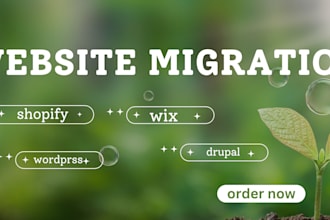 convert your website to drupal, migrate shopify wix and wordpress