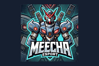 do unique mecha mascot logo for your business 2 day delivery