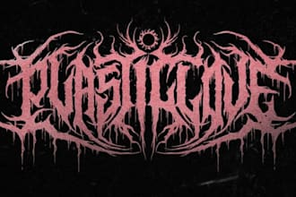 draw a detailed, brutal metal band logo
