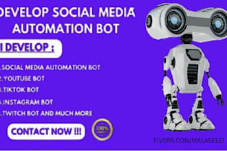 create bots for instagram, tiktok, telegram  discord to boost your engagement