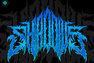 create a professional death black metal logo for your band