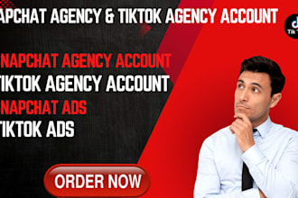 create snapchat agency account, snapchat ads, tiktok agency account, tiktok ads