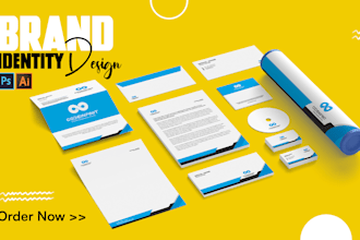 design a corporate guideline identity, business logo and brand style guide