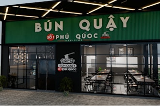 design 3d interior and render your restaurant, cafe and bar