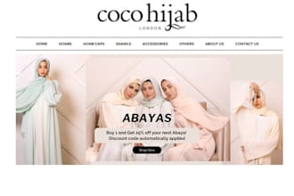 design abaya shopify store hijab store islamic wears clothing website