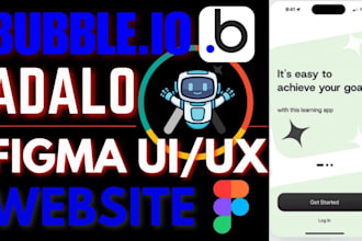 do bubble io ai app figma ui ux website adalo app android ios app development