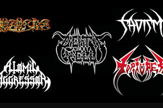do brutal death metal band and horror logo for your company
