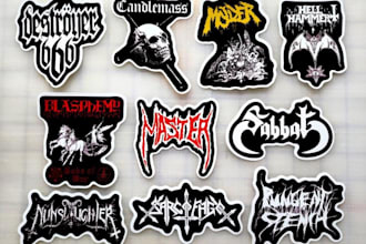 design goregrind slam, brutal death, black metal logo
