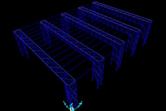 design the steel warehouses using sap2000, staad pro and tekla