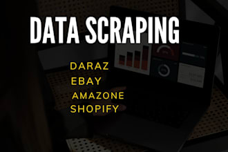 scrape product data from ebay, daraz, amazone, shopify
