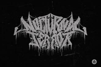 create logo for hardcore, metal, punk band, y2k and more