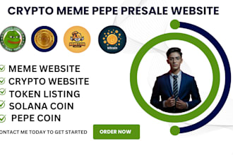 presale website, crypto website, meme coin pepecoin website crypto token website