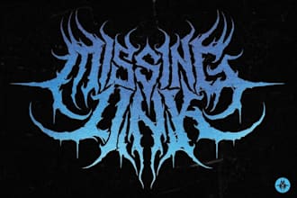 custom design death metal, urban, y2k style or other logo