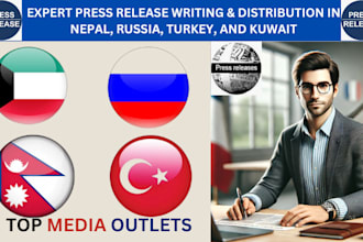 press release writing and distribution in nepal russia turkey and kuwait