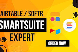 setup airtable database, create glide app, client portal, zapier, softr website