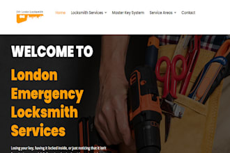 design locksmith website locksmith landing page home security handyman website