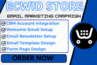 do ecwid store welcome email newsletter automation email template form design