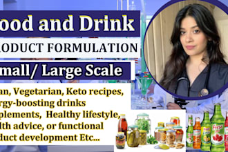 formulate food and energy drink products, vitamin and nutritional supplement