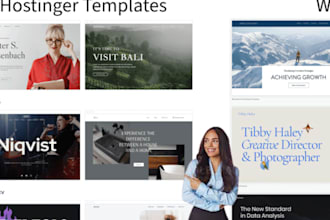 design full website website creation on wordpress hostinger ionos wix godaddy