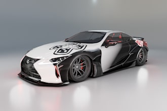 luxury automotive 3d car,3d car rendering, rc kit car, cgi car model,3d printing