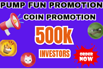 pump fun promotion crypto promotion coin, x marketing dex sol, token