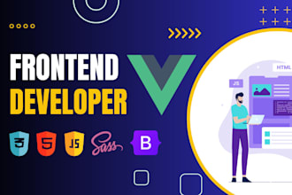 be your frontend developer react, HTML CSS, bootstrap