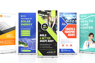 design eye catching pop up banner for trade shows and exhibitions